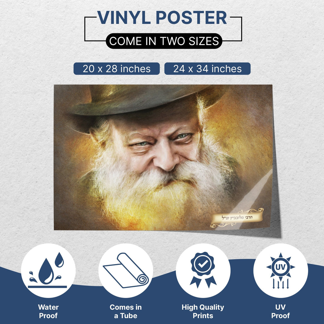 Rebbe Smiling Joyful Spirit - Smiling Lubavitch Rebbe Sukkot Poster