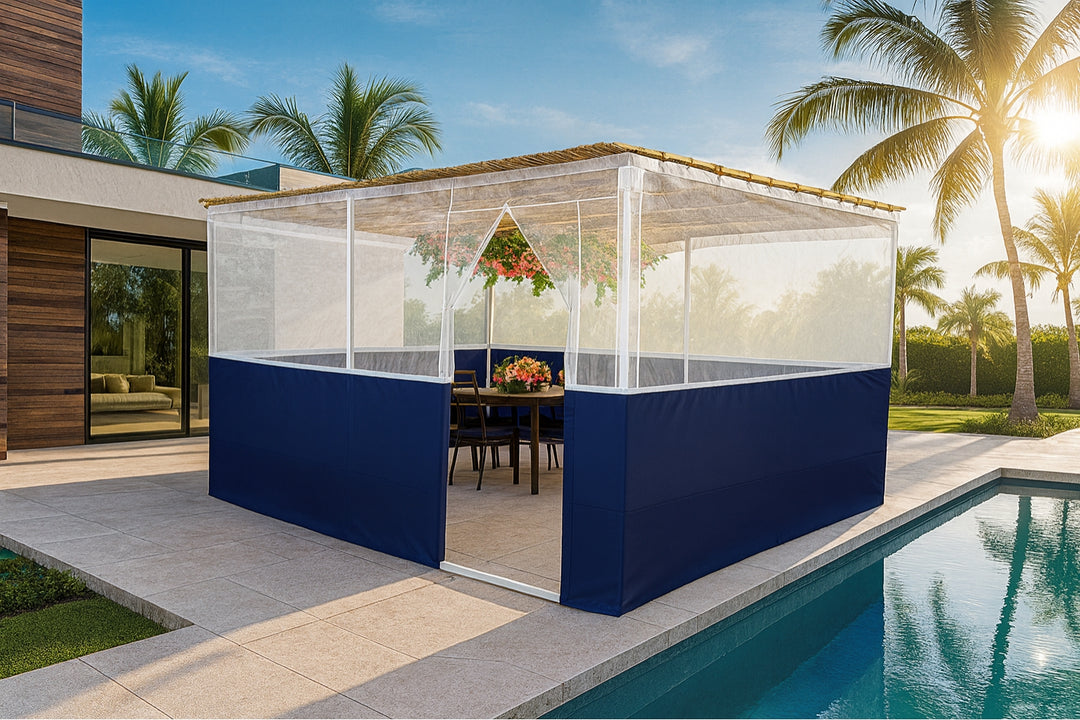 Florida Sukkah – mesh top for tropical weather