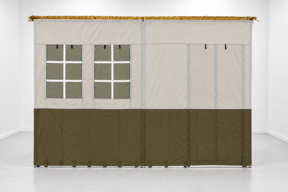 Emerald Sukkah - green and beige