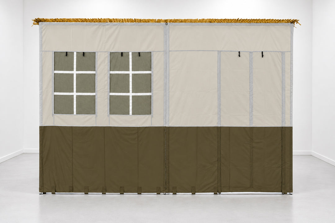 Emerald Sukkah - green and beige