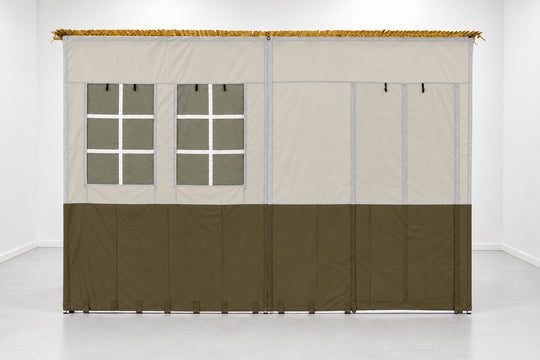Emerald Sukkah - green and beige