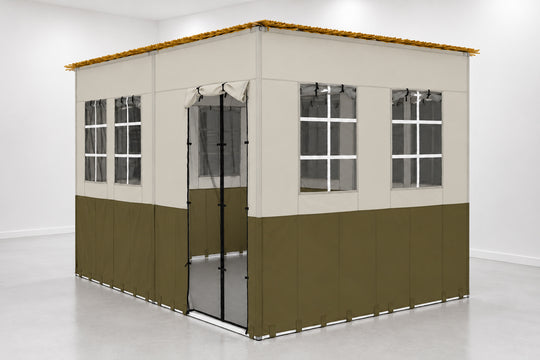 Emerald Sukkah - green and beige